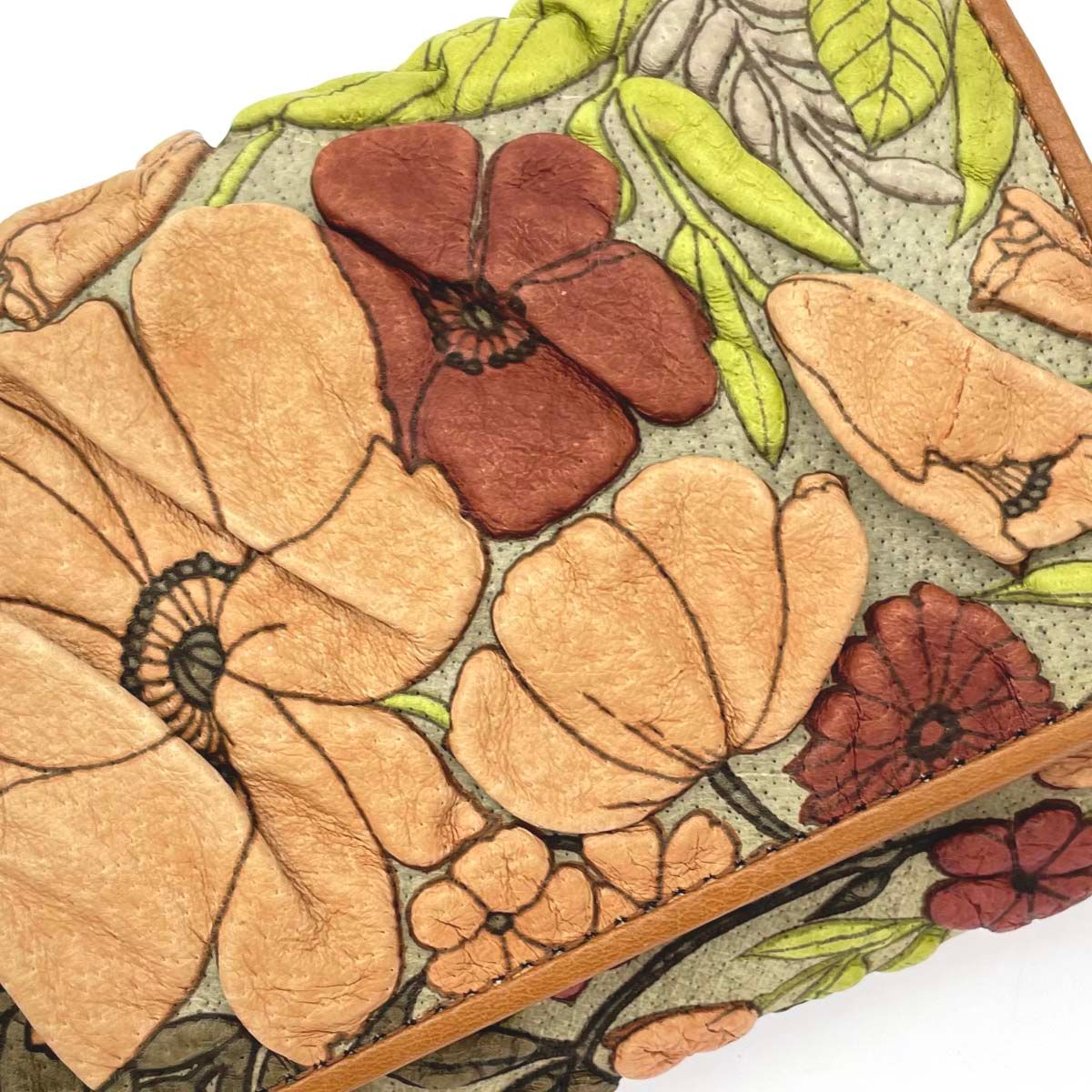 decobranche デコブランシェ 二つ折り財布 レザー 花柄 マルチ