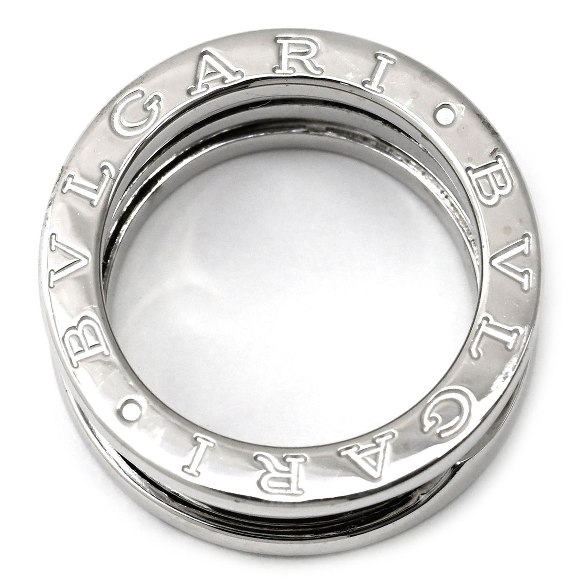 ブルガリ BVLGARI リング 指輪 ビーゼロワン B-zero1 3バンドリング K18WG ホワイトゴールド 49 JP9 Au750 18K 18金 8.5号