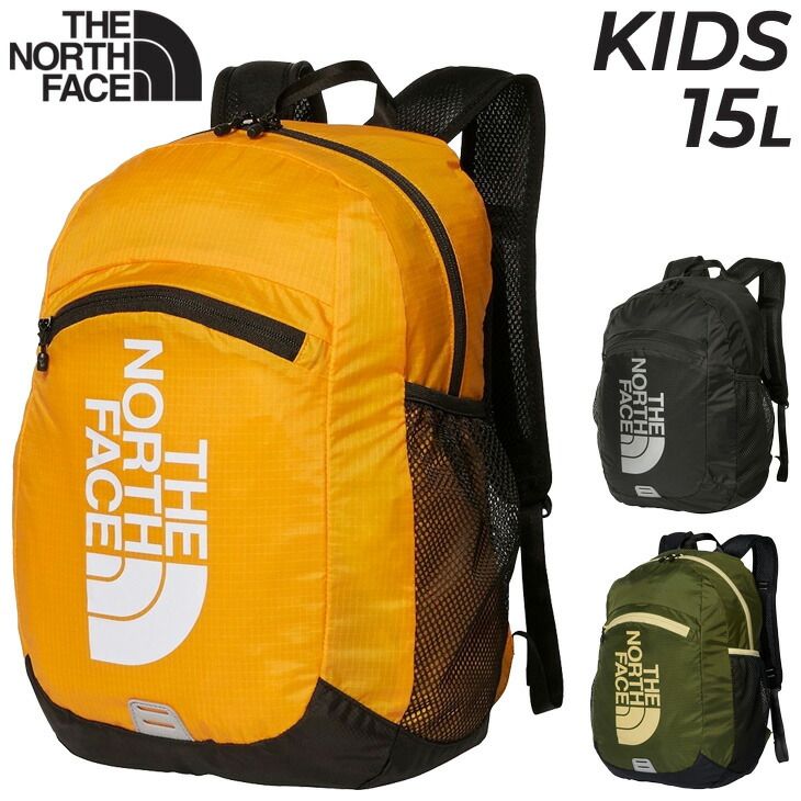 ノースフェイス キッズ リュック 15L 子供用 THE NORTH FACE デイパック ナイロン ポケッタブル コンパクト 携帯 鞄 サブバッグ 男の子 女の子 子ども こども カジュアル ボーイズ ガールズ ブランド /NMJ72354