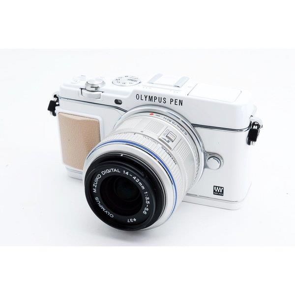 オリンパス OLYMPUS E-P5 ホワイト レンズセット 美品 SDカード付き