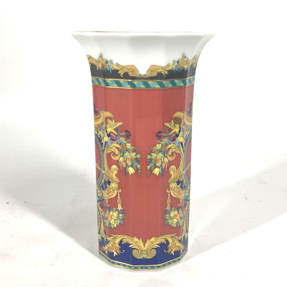 VERSACE ヴェルサーチ　フラワーベース VERSACE ヴェルサーチ 花瓶 フラワーベース 陶器 マルチカラー