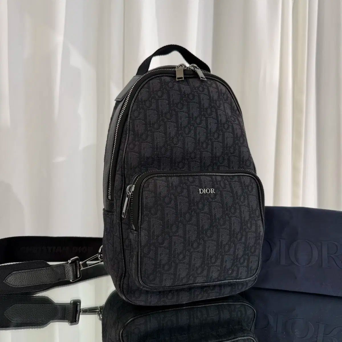 ディオール オブリーク ライダー スリングバック ブラック