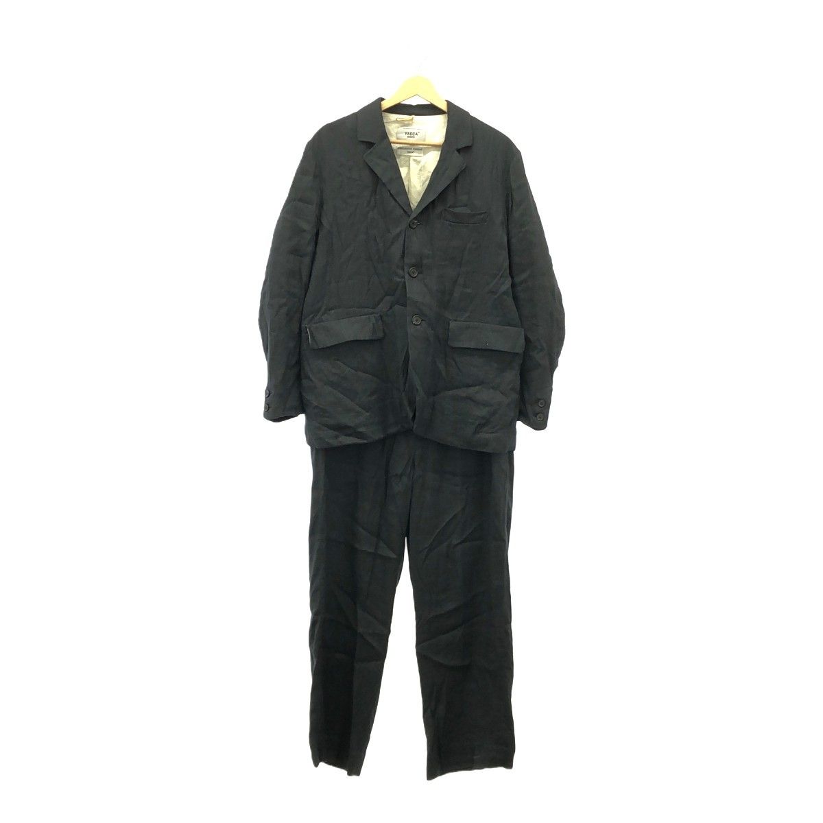 YAECA WRITE ヤエカライト 40301|40601 3B JACKET STRAIGHT PANTS セットアップ 3Bジャケット パンツ Sサイズ ブラック