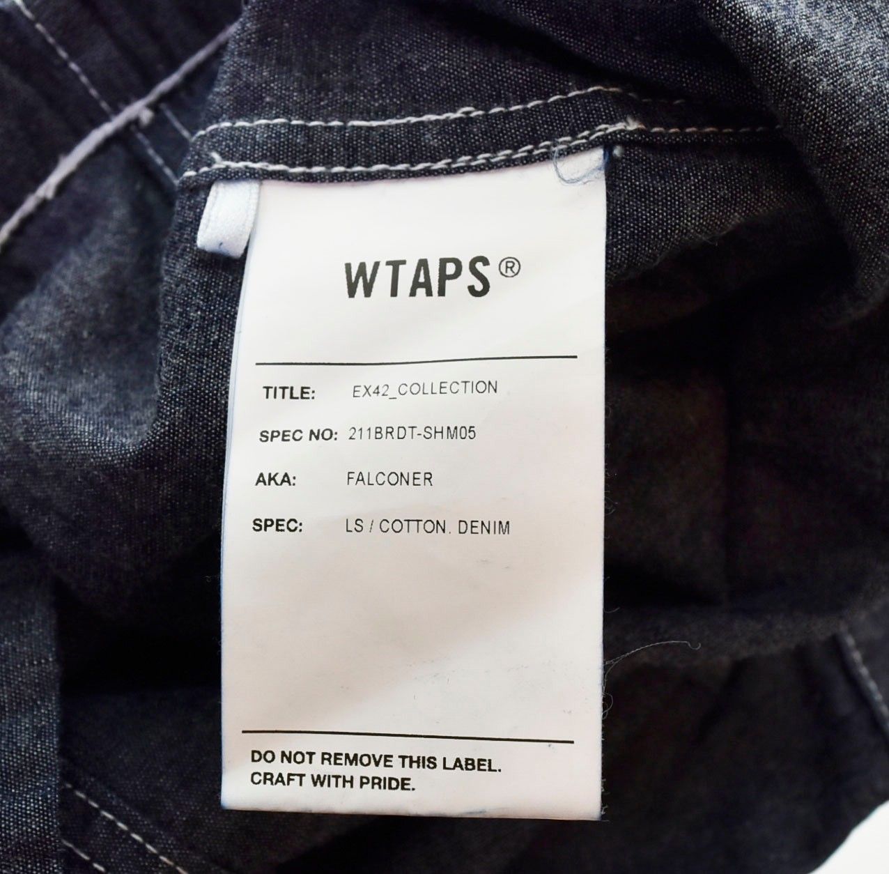21ss WTAPS FALCONER LS COTTON DENIM NAVY WTAPS FALCONER / LS