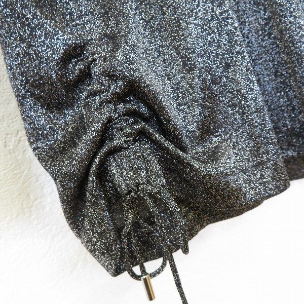 【新品未使用】レリアン 長袖カットソー 13＋ ラメ スパンコール 装飾 a レリアン Leilian カットソー ハイネック 13+ 黒系 ラメ