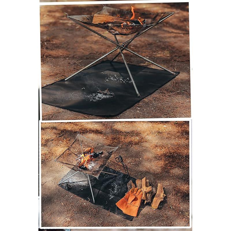 hiino kano 焚き火シート 大きめ 防火シート チクチクしない スパッタ