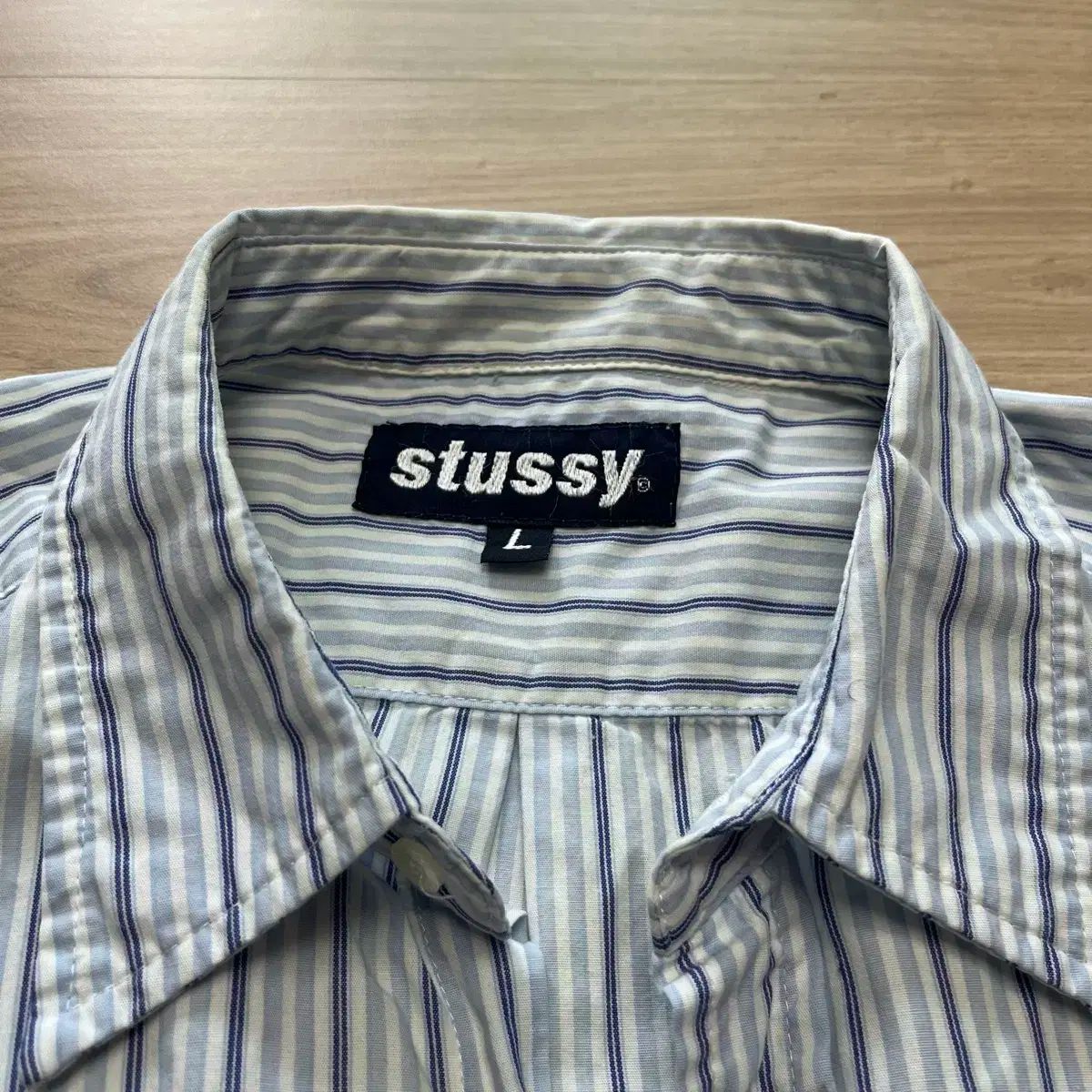 STUSSY ステューシー ストライプ 半袖シャツ メンズ