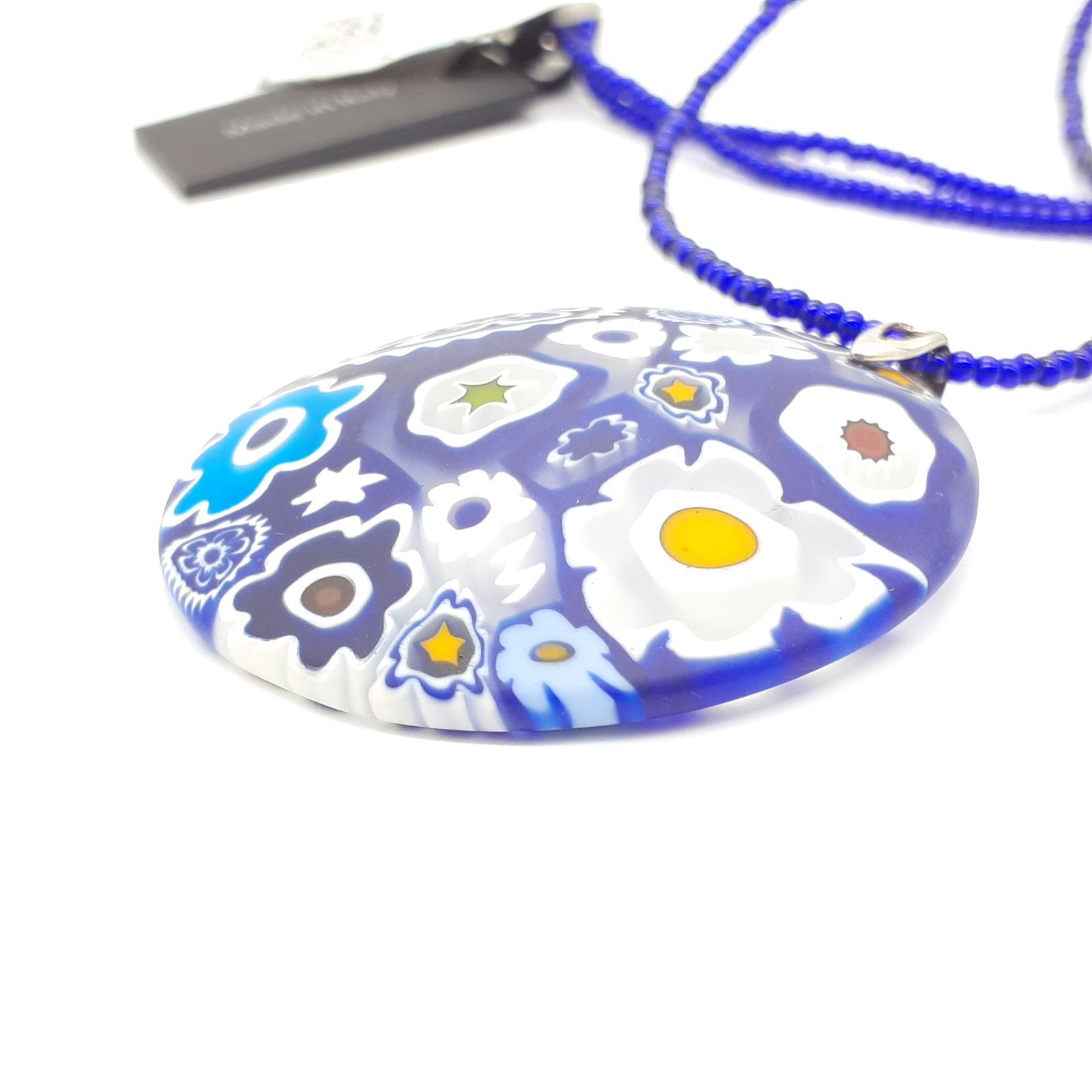 極美品✨エルコーレ・モレッティ ムラーノガラス ベネチアンガラス ネックレス 青 極美品✨エルコーレ・モレッティ ムラーノガラス ベネチアン