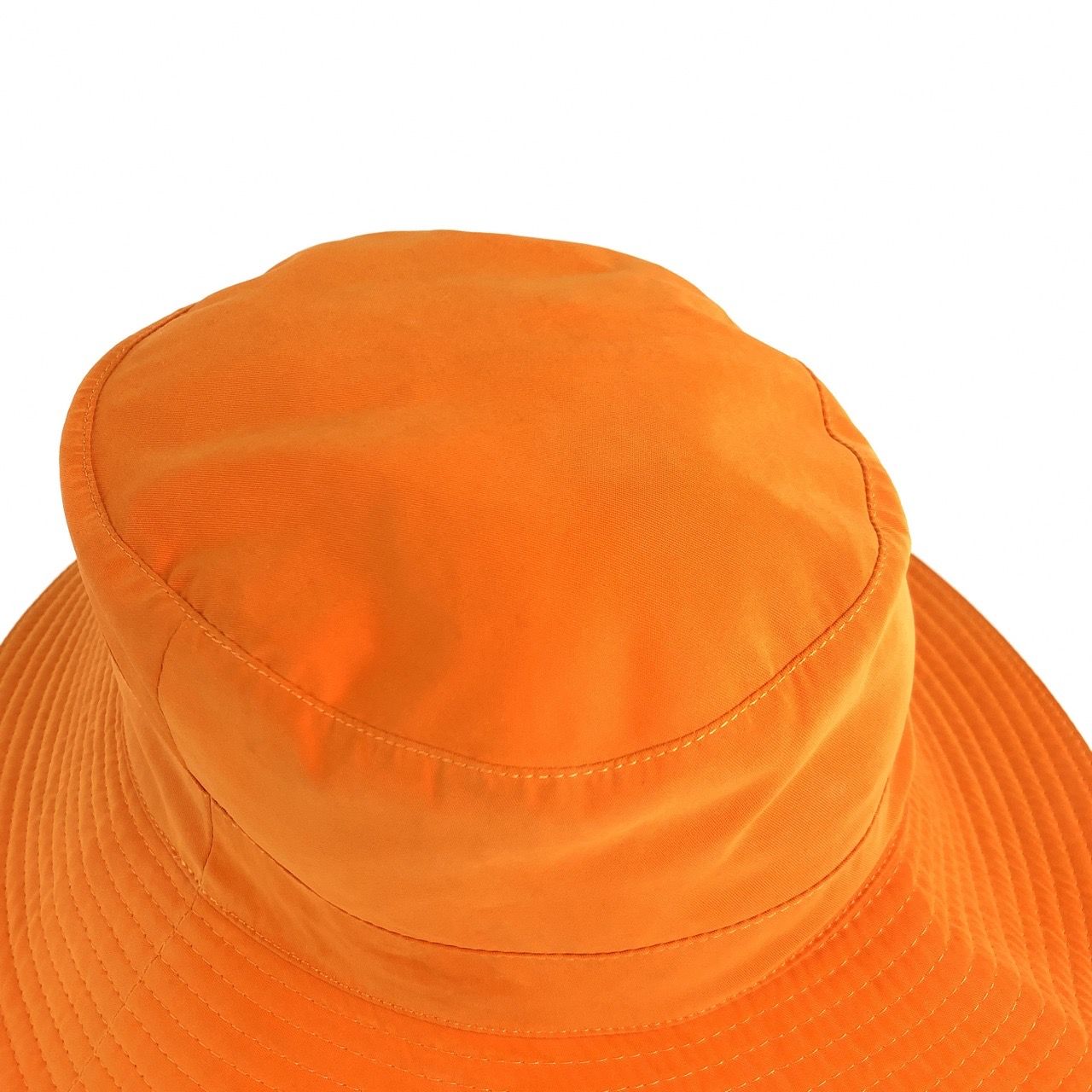 HERMES エルメス Hロゴ オレンジ 橙 ハット エルメス - 帽子