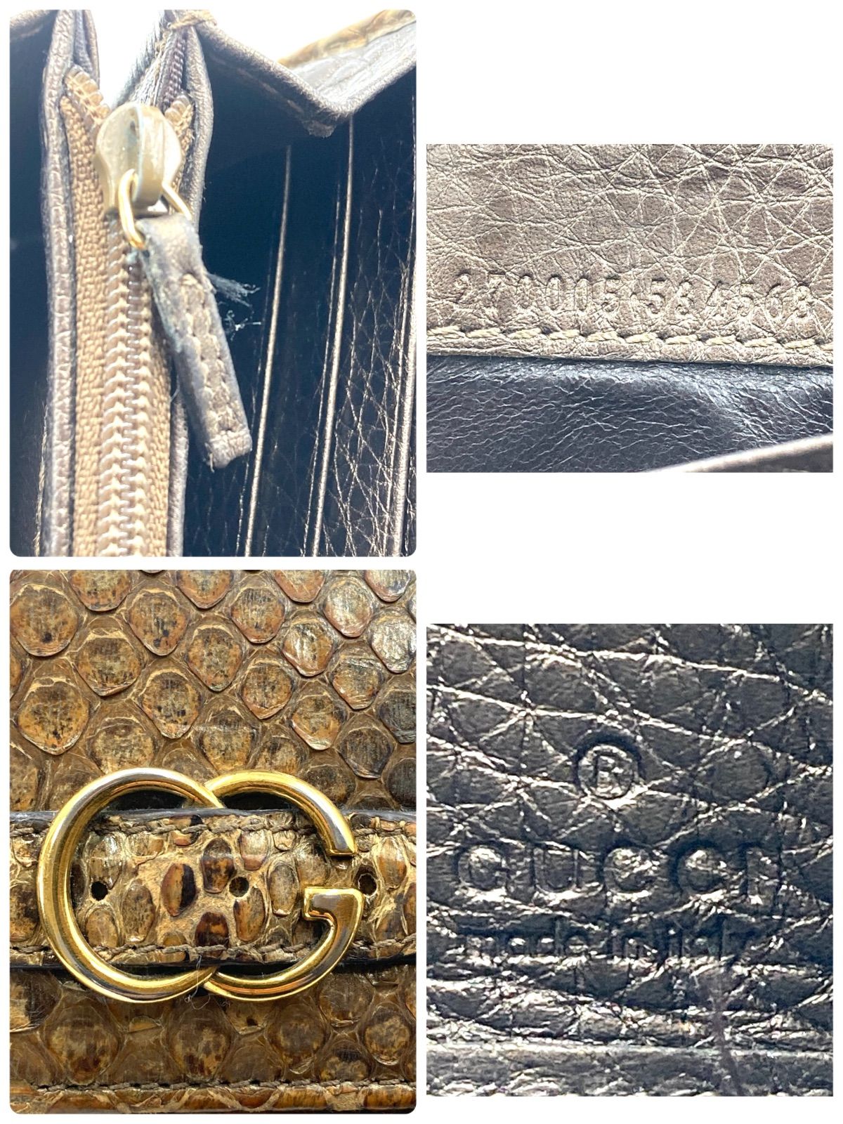 □稀少□GUCCI グッチ GGマーモント パイソンレザー 長財布 ロング