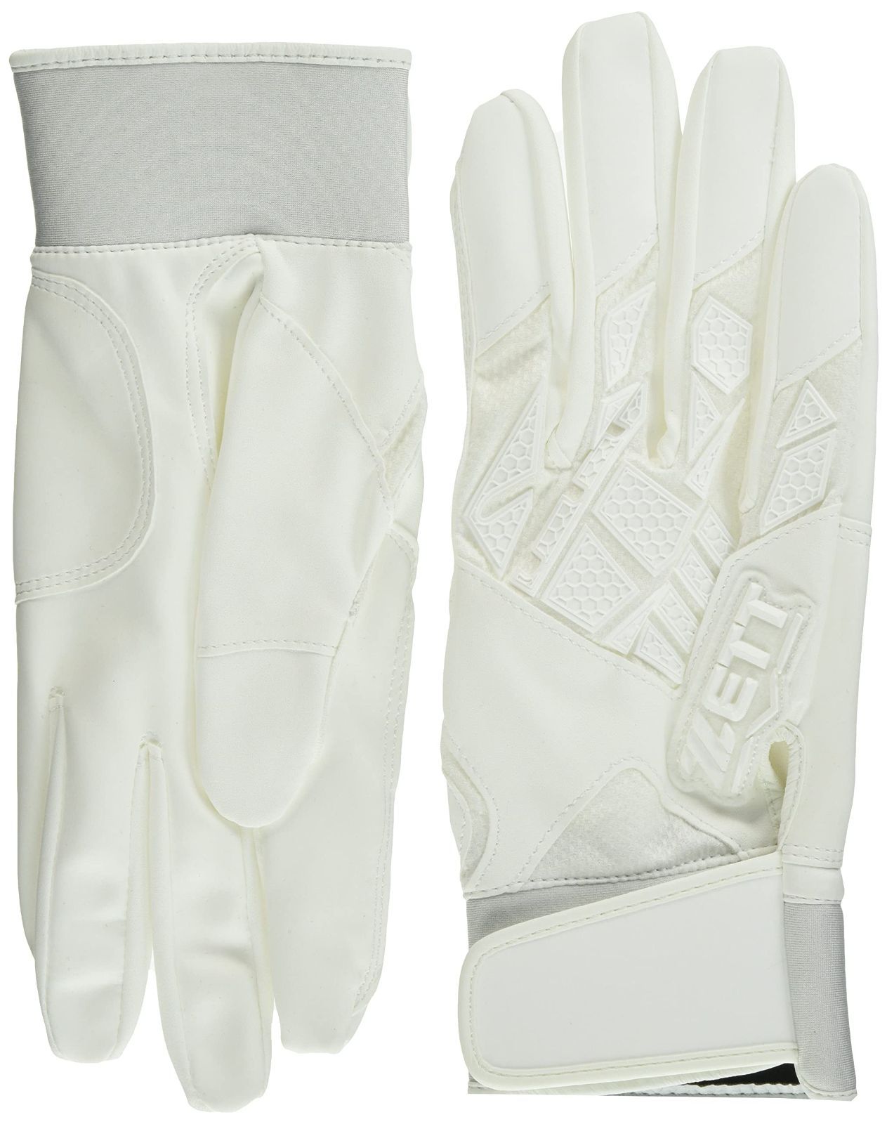 Size:L_Color:ホワイト(1100) ゼット(ZETT) バッティンググローブ ネオステイタス 両手用 高校野球ルール対応 ホワイト(1100) Lサイズ BG798HS