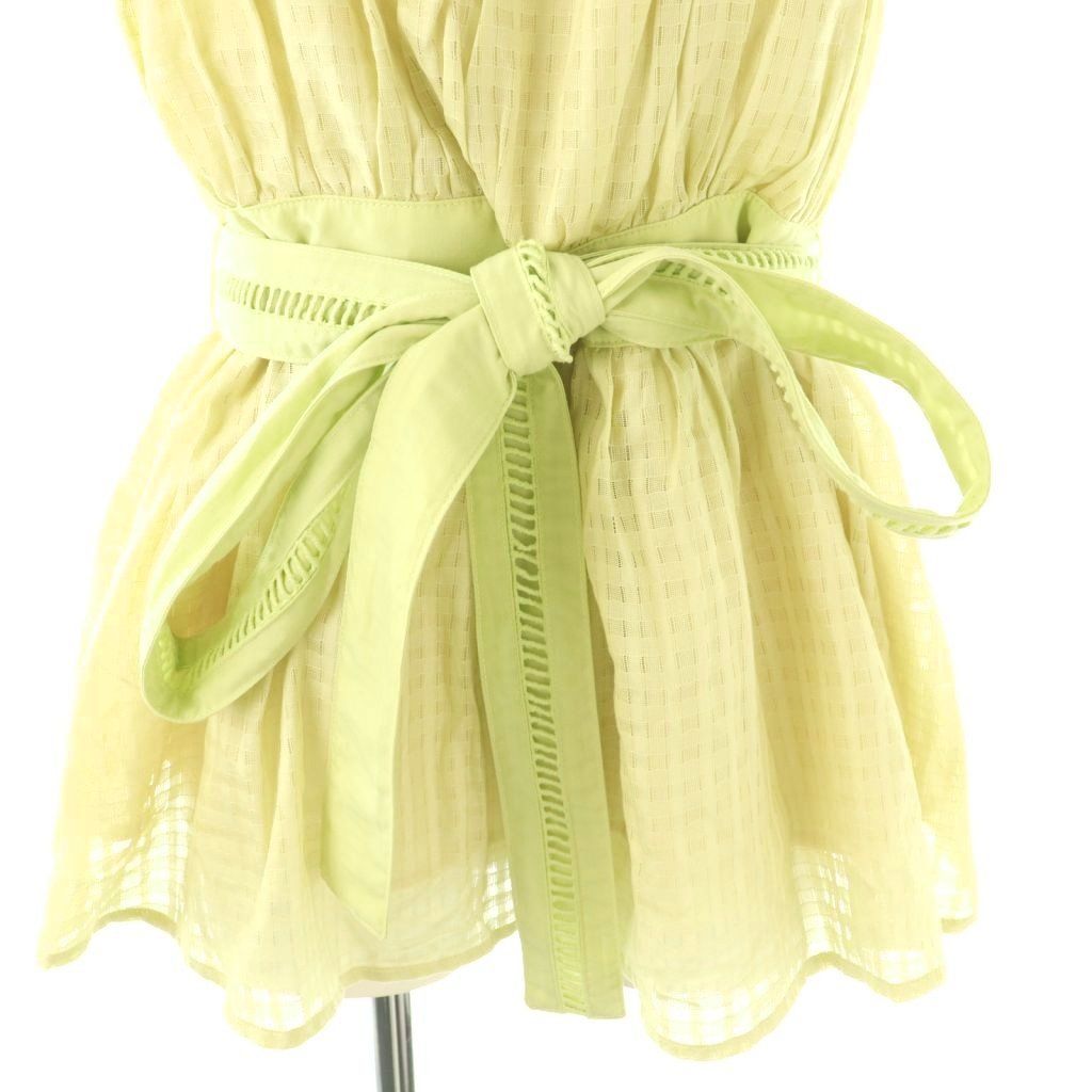 カラミチェックキャミソール ギャザー