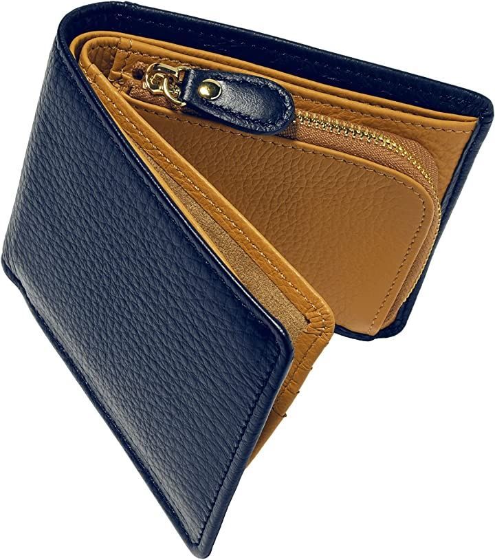 Maturi マトゥーリ イタリアンレザー 牛革 二つ折り財布 コンパクト