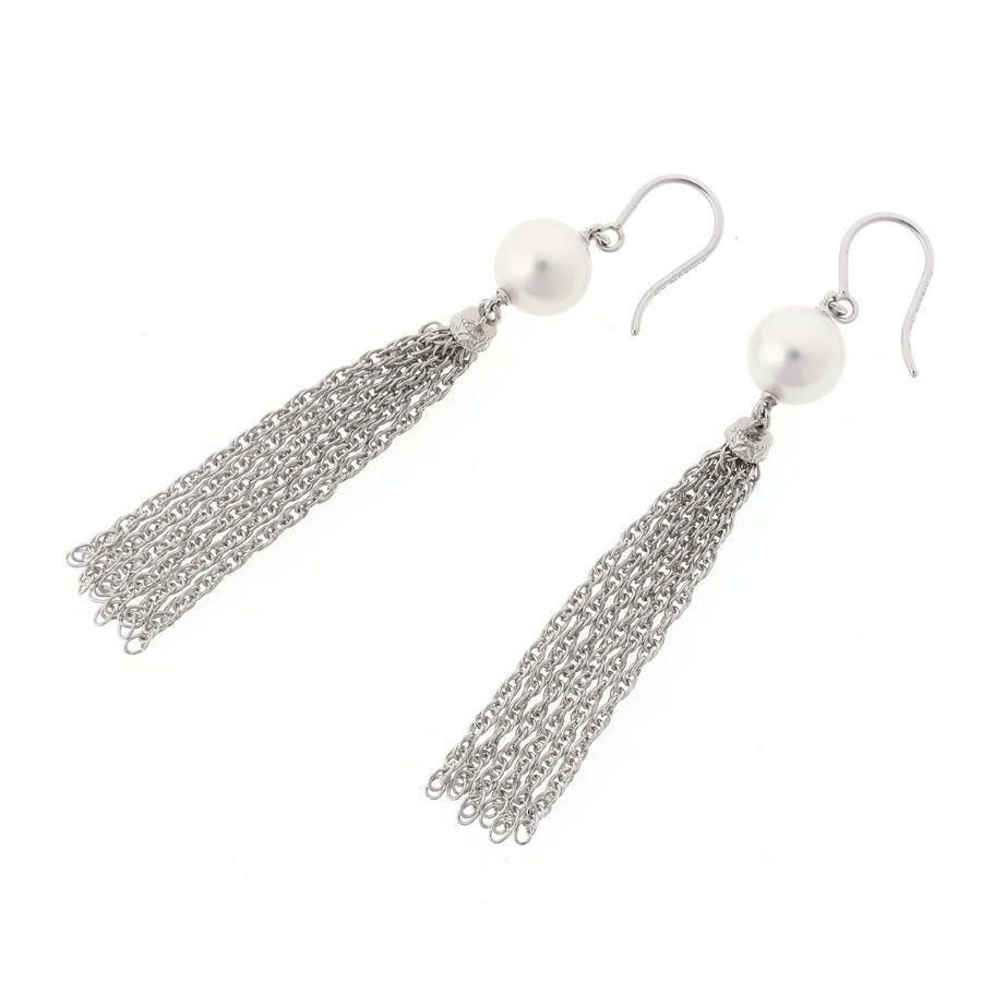ミキモト / MIKIMOTO ピアス K18WG パール 7.8mm 【中古】 商品
