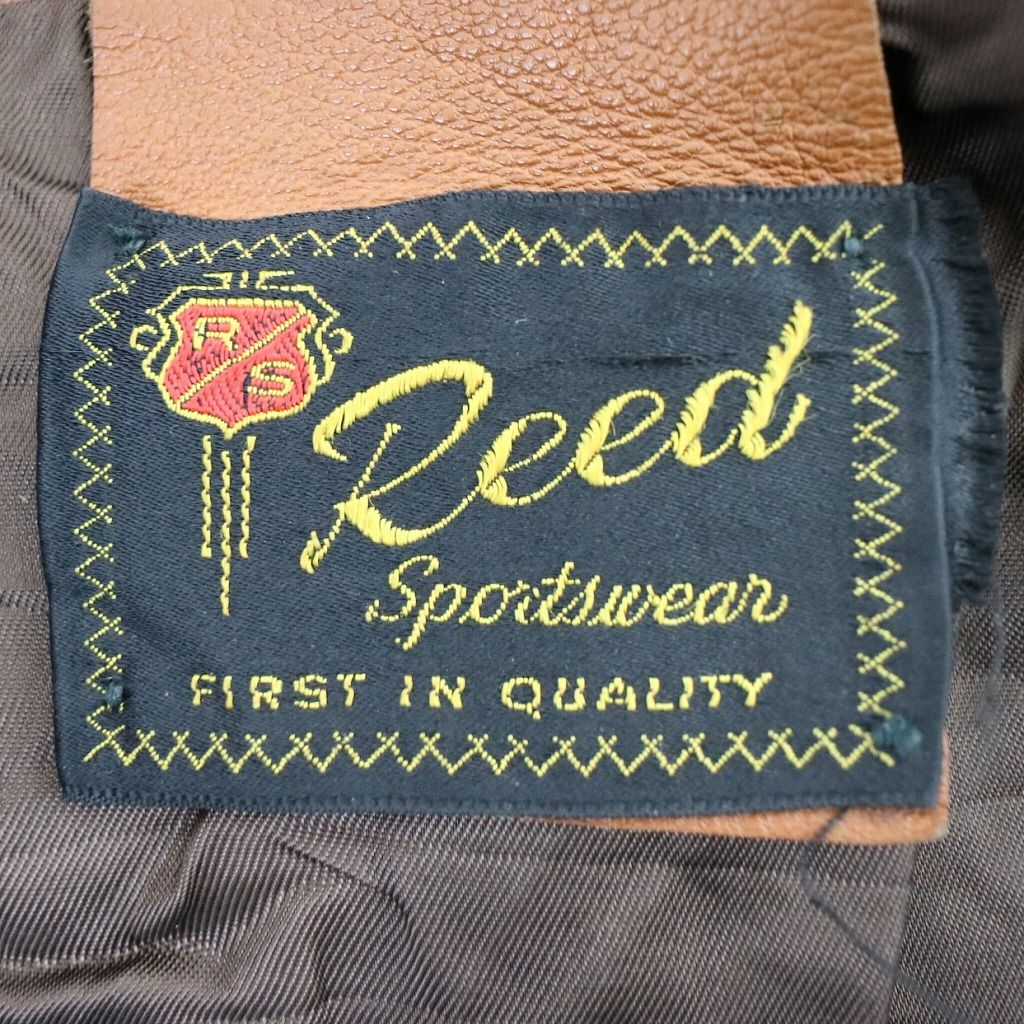 70年代 Reed Sportswear テーラード レザージャケット クルミボタン ...