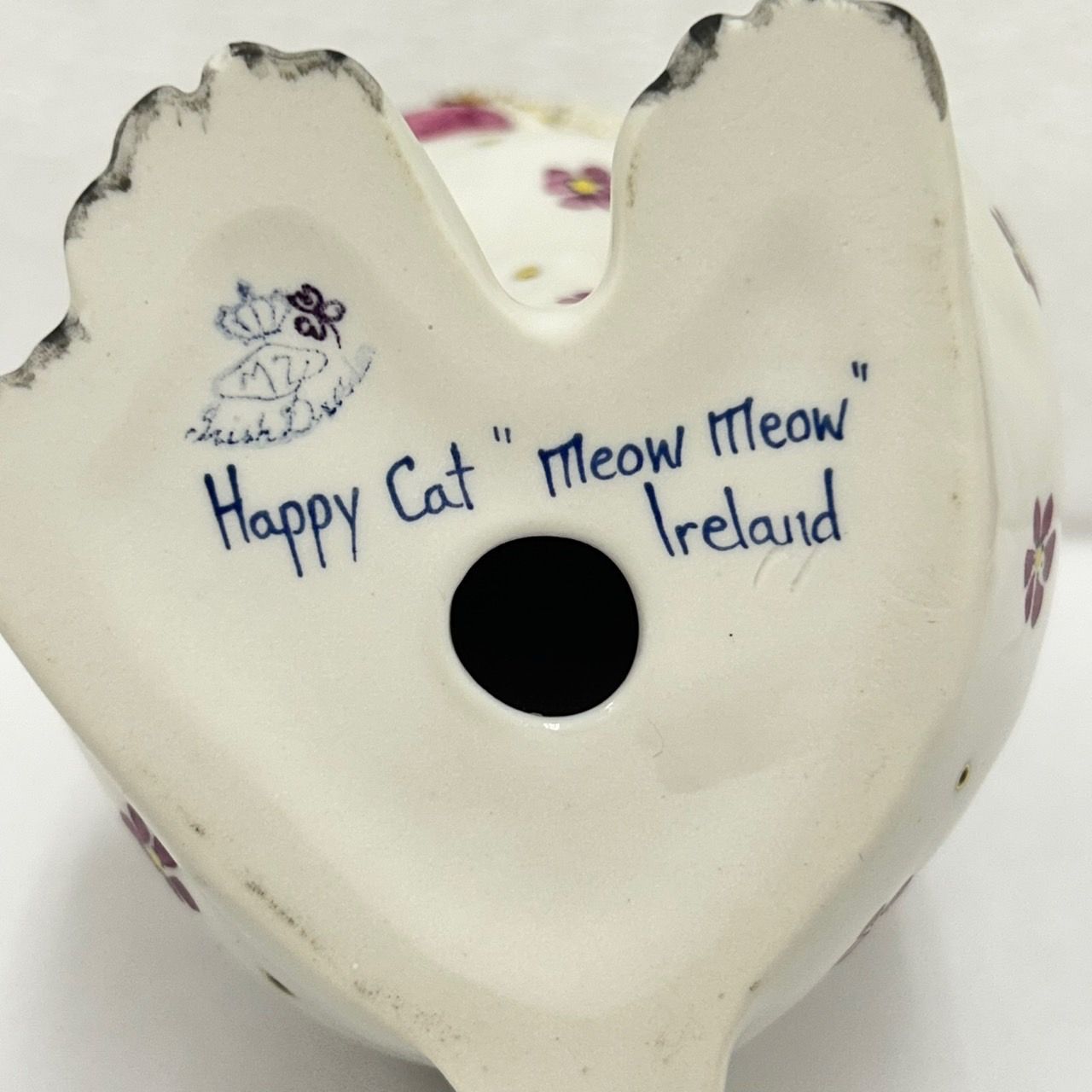 アイリッシュ ドレスデン 招き猫 happy cat アイルランド製 IRISH
