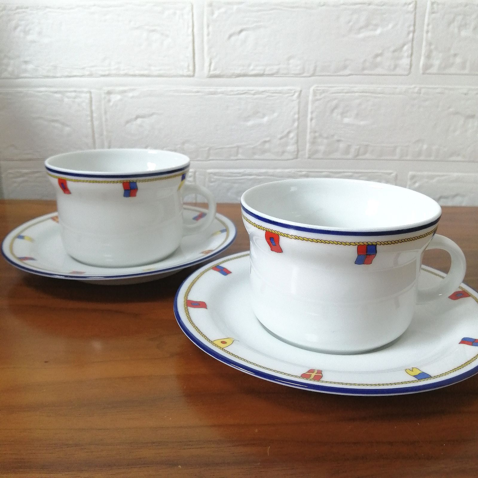 リチャードジノリ クリッパー カップ&ソーサーとプレート 4セット