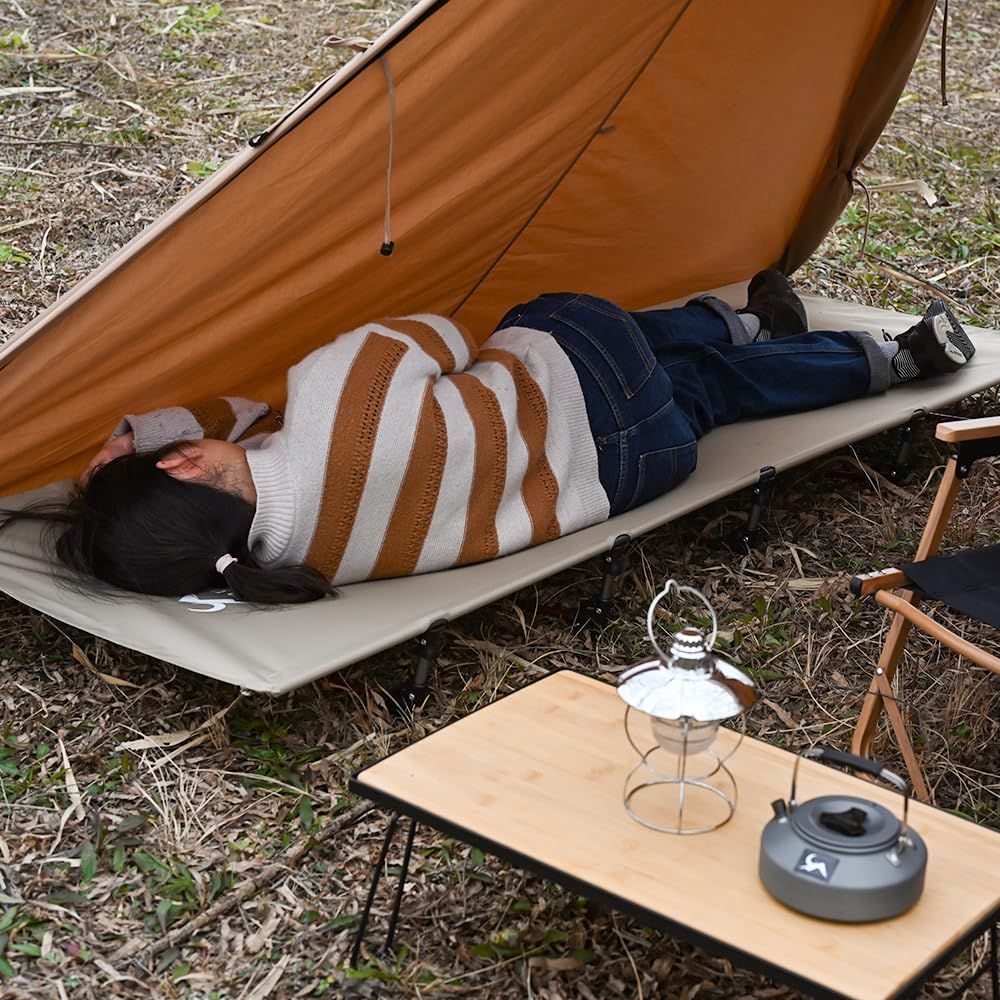 コット アウトドアベッド キャンプコットフォールディング 組立簡単