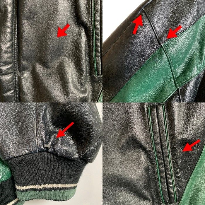 NFL NEW YORK JETS ニューヨーク・ジェッツ オールレザー スタジャン