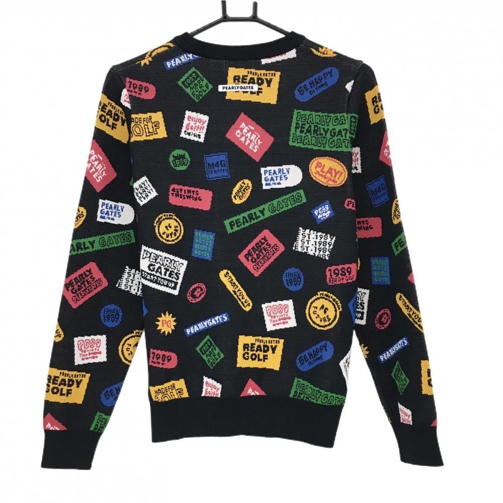 パーリーゲイツ セーター ネイビー×マルチカラー 総柄 UVカット ニット レディース 1 M ゴルフウェア PEARLY GATES WWW_SUPERTOOLSSHOP_NL