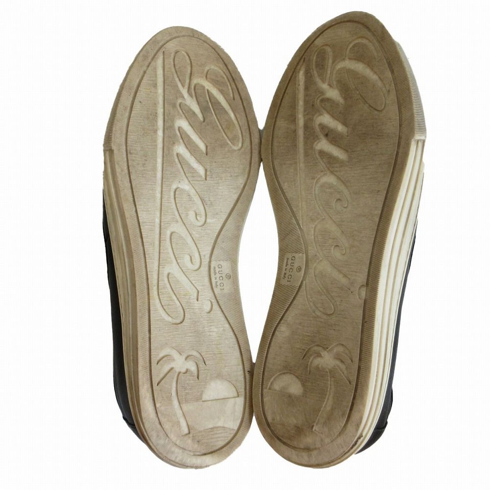 GUCCI グッチ 473974 シェリーライン スリッポン シューズ ブラック 