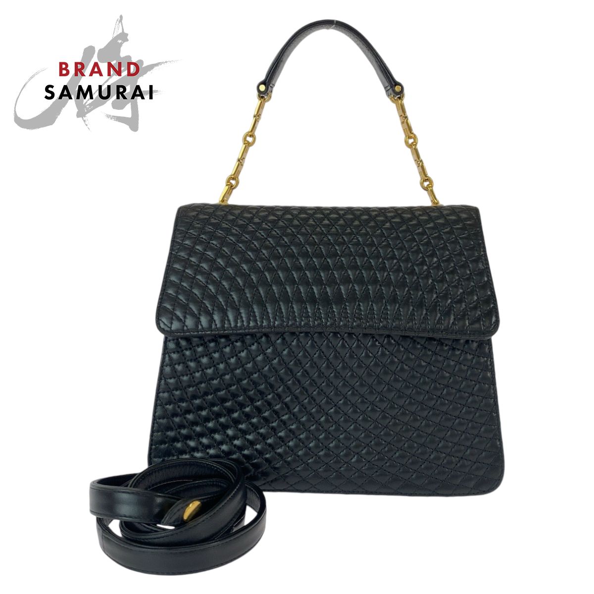 美品 BALLY バリー ヴィンテージ キルティング ブラック ゴールド金具 レザー ショルダーバッグ ハンドバッグ 2way レディース 408328 【中古】 美品 BALLY バリー ヴィンテージ キルティング ブラック ゴールド金具