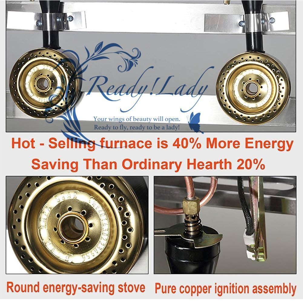 業務用フライヤー バスケットとオイルリターンパン付き大容量ガスフライヤー 温度調節 なステンレス鋼LPGフライヤー SKLAD-KIRPICHA_RU