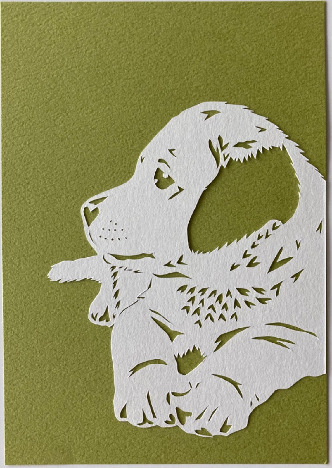 切り絵 【横顔シリーズ〜ラブラドールレトリバー〜】「やんちゃ