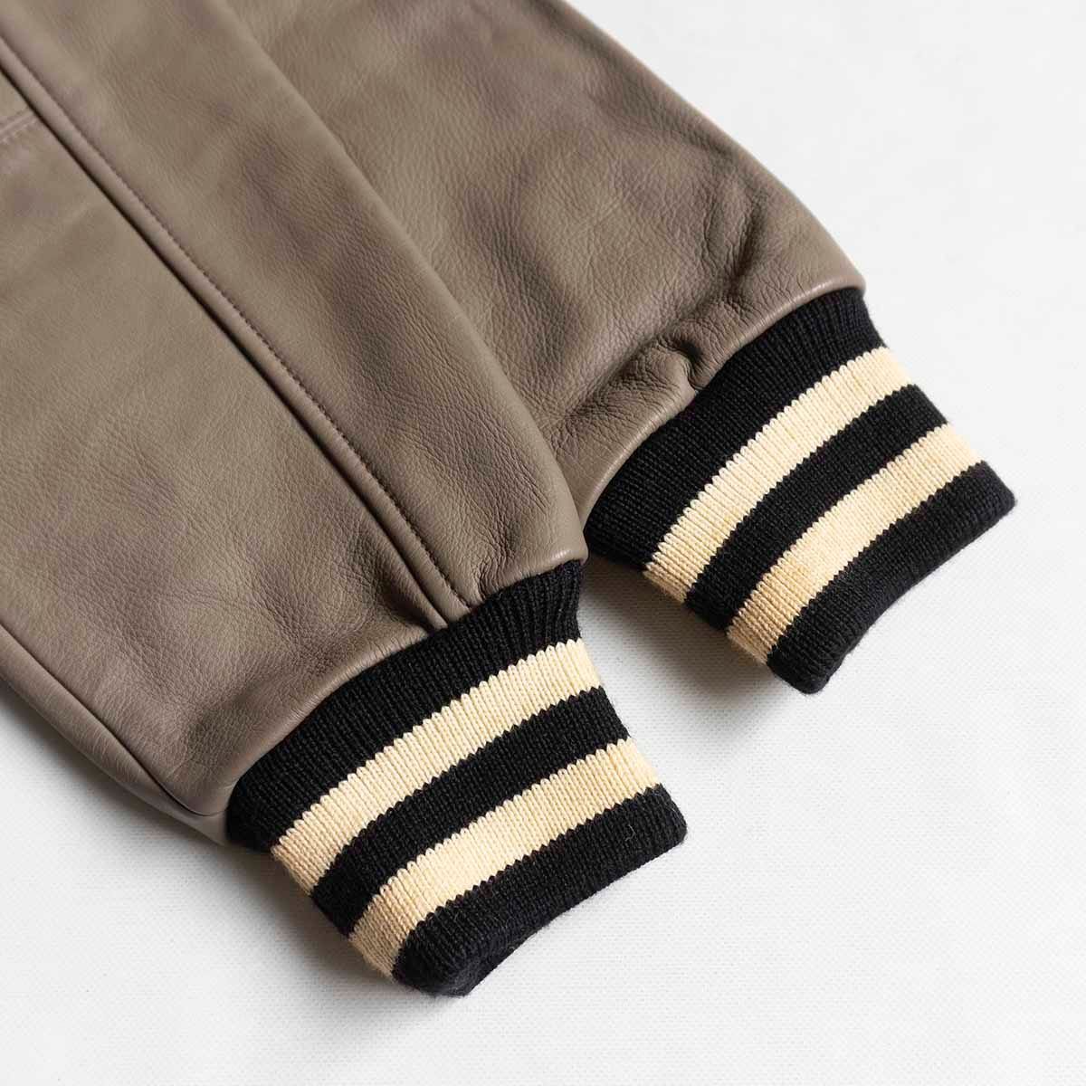 美品】VAN JAC【袖レザー スタジャン】M ヴァン ワッペン スタジアム