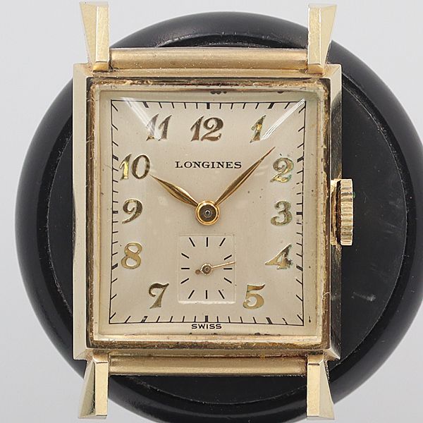 デッドストック級 稼働 ロンジン スモセコ シルバー文字盤 トップ14K 