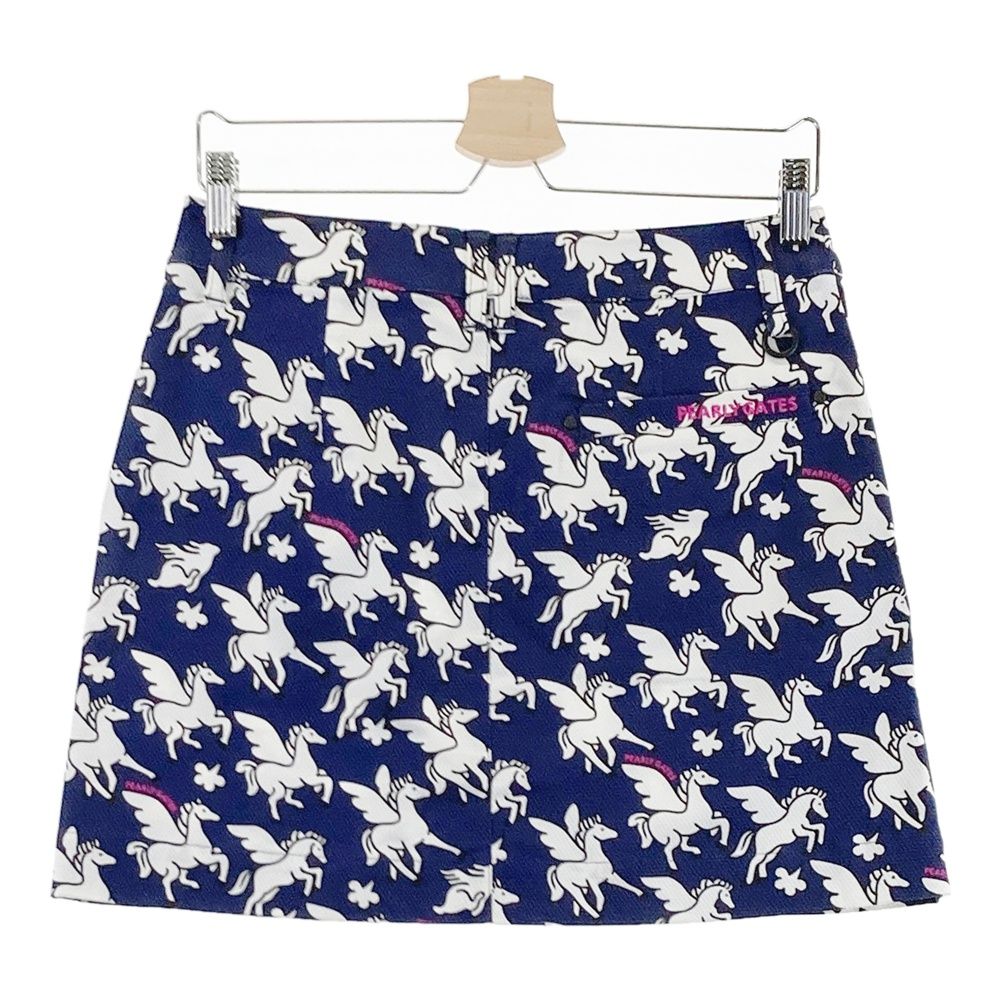 PEARLY GATES 総柄ブルー系ゴルフウェア レディース スカートサイズ1 サイズ：1 PEARLY GATES パーリーゲイツ スカート 総柄 ブルー系