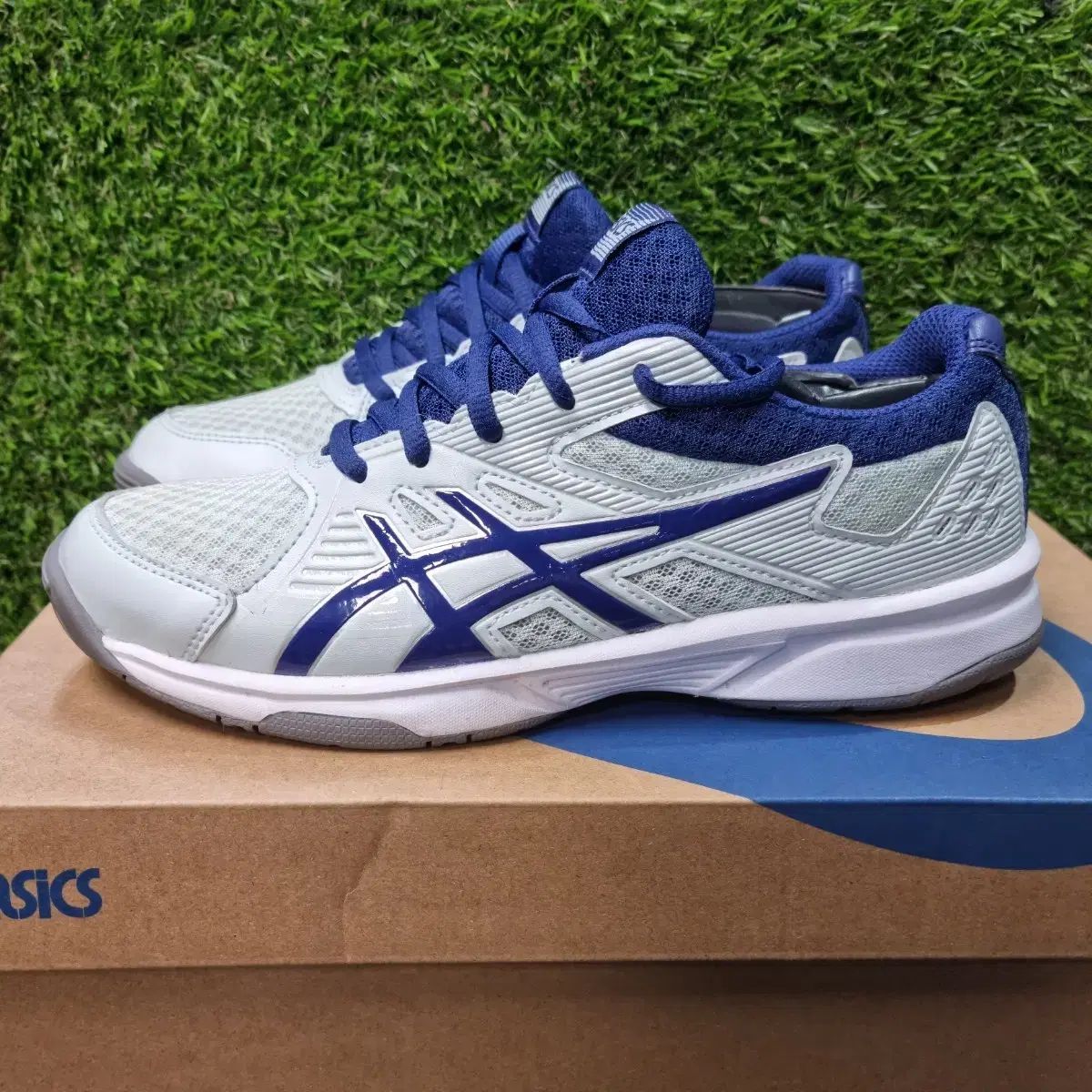 Asics アシックス バレーボールシューズ グレー|ネイビー