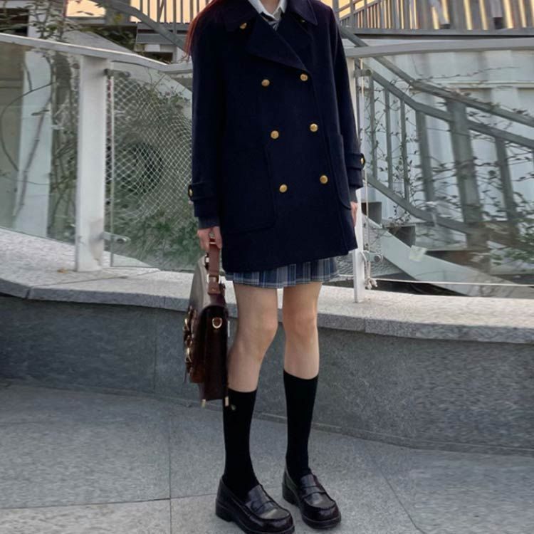 無地 トレンチコート コート 制服 通勤 学生 女子 Pコート レディース 制服 女子 通学 オフィス 制服 高校生 中学生 スクールコート 学生服 ピーコート 厚手 ジャケット ピーコート zjjj2215 SIROKUMA-CORPORATION_COM