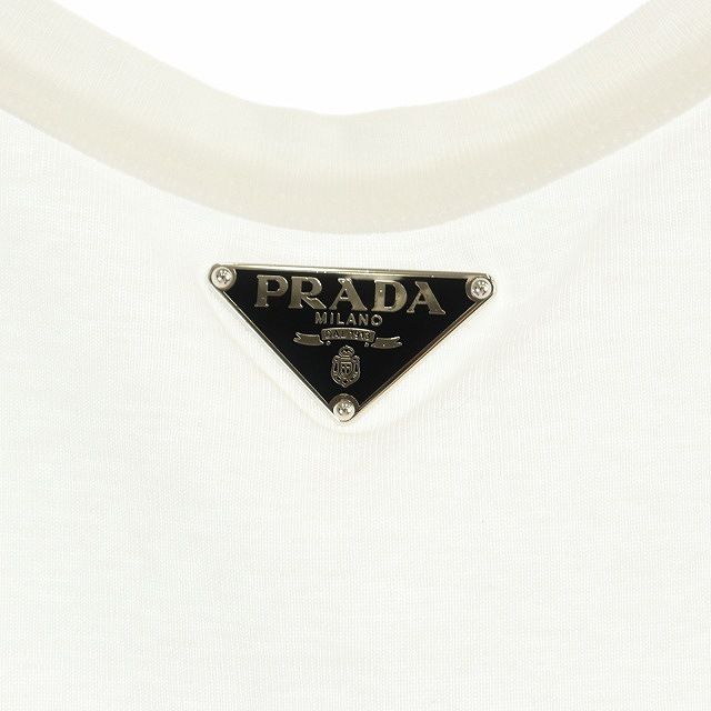 プラダ PRADA トライアングルプレート リブニットジャージー