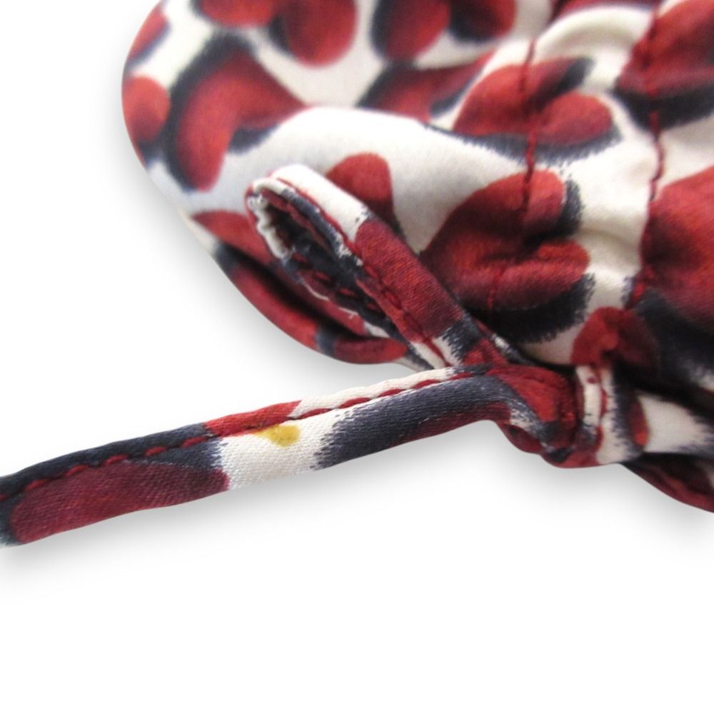 良品 PRADA プラダ ICONIC HEART PRINT SILK SATIN SHOULDER EVENING