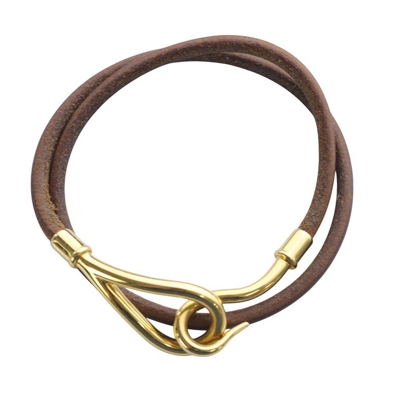 エルメス HERMES ジャンボチョーカー 2連ブレスレット レザー