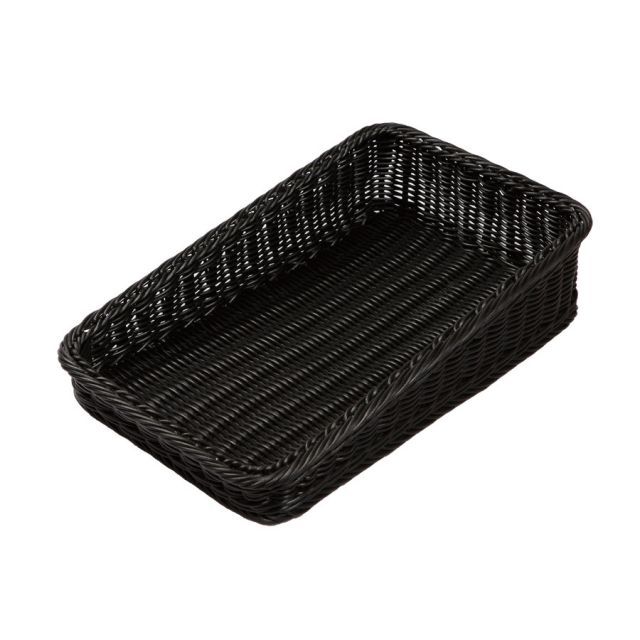 ベーカリーバスケット 斜め25型 ブラック 400×250×50/100