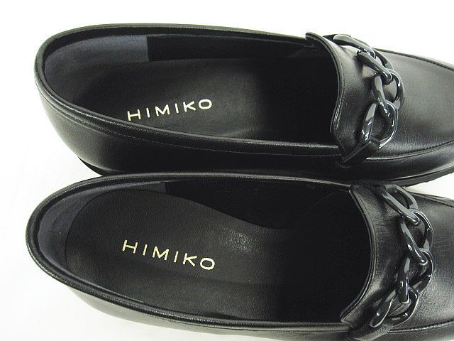 HIMIKO ブラック ローファー 24cm SALE】スクエアパーツトラックソールローファー/641306 | 卑弥呼