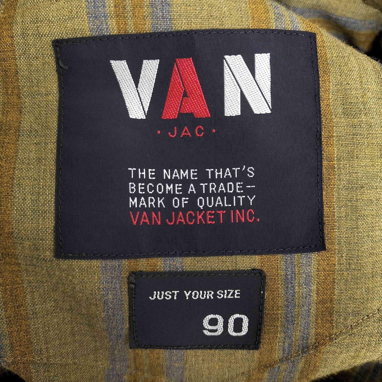 ヴァンヂャケット VAN JAC ストライプ 2Bテーラードジャケット 背抜き