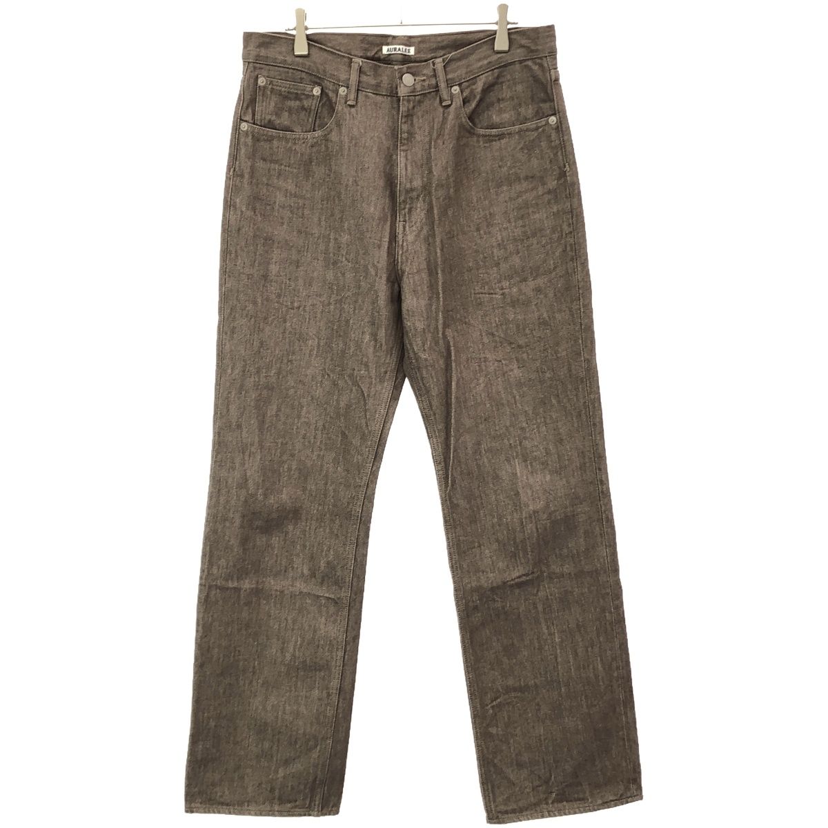 AURALEE オーラリー 23AW HARD TWIST BROWN DENIM 5P PANTS コットン 