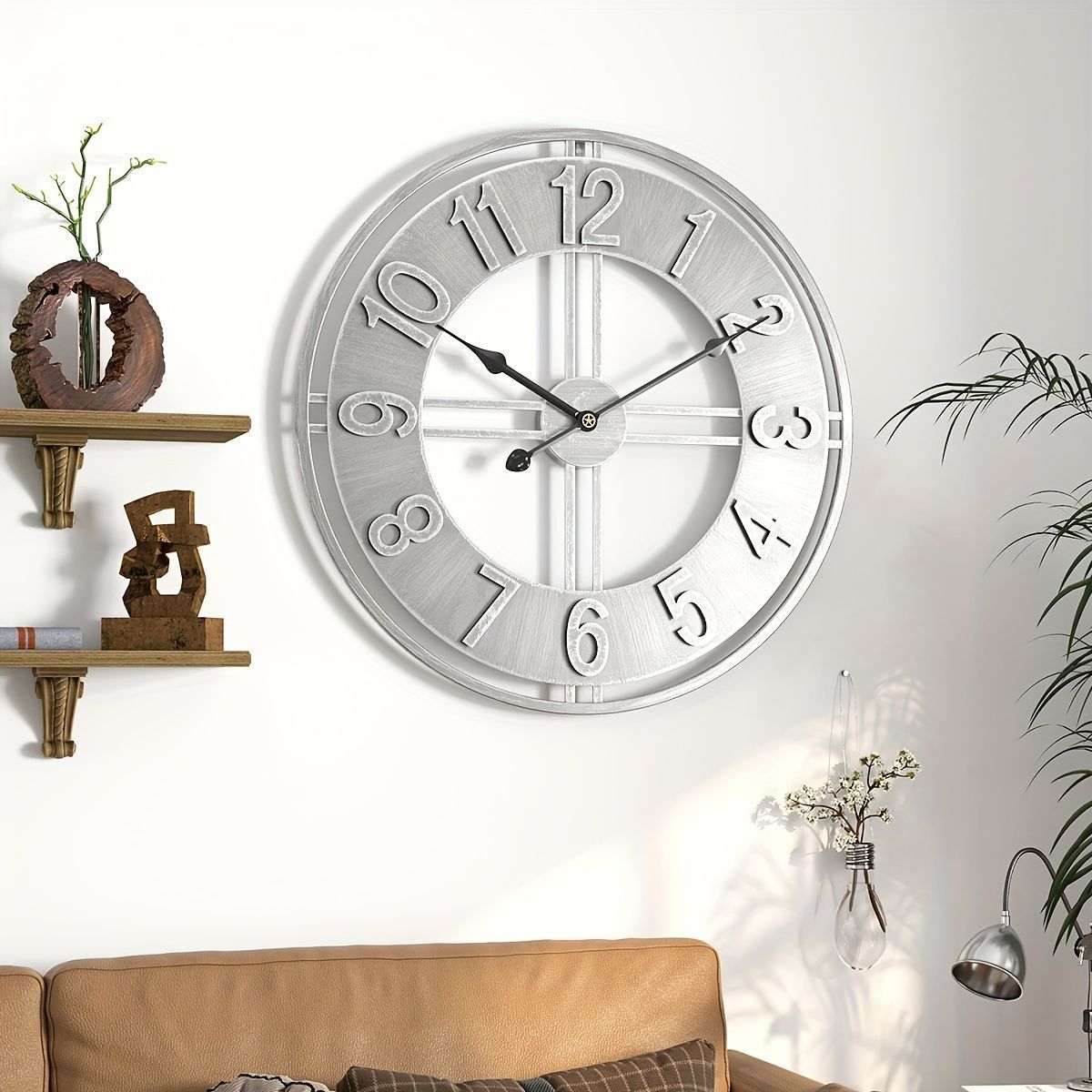 壁掛け時計「スケルトンアイアンクロック」｜インテリア・DIY用品 友安製作所 アイアン製壁掛け時計 柱時計