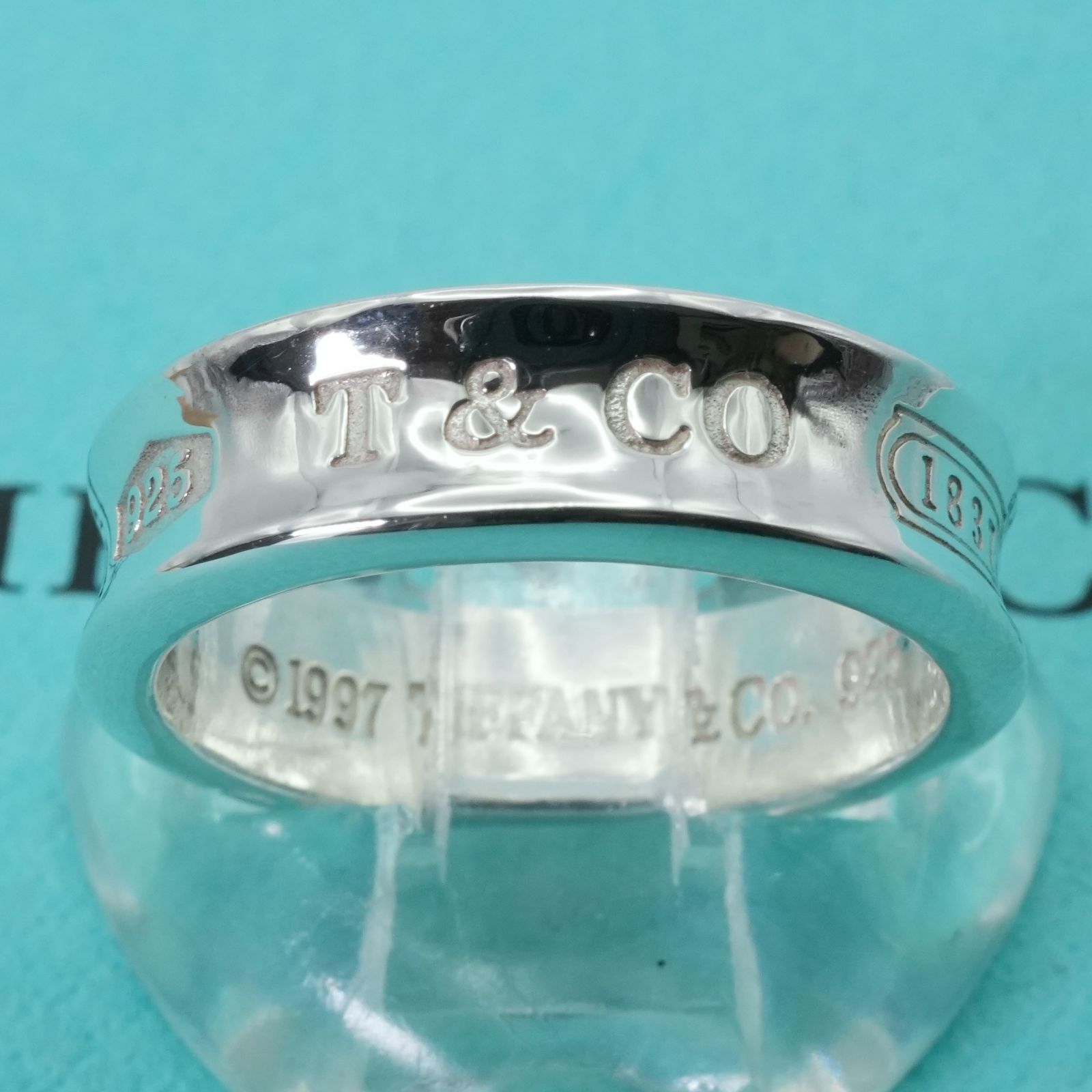 極美品21号 ティファニー 1837 ナロー ミディアム リング/25