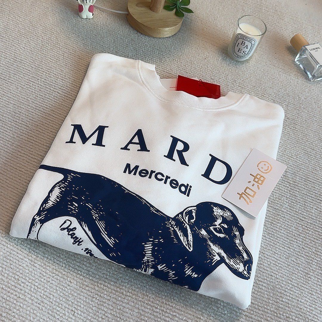 マルディメクルディ Mardi Mercredi トレーナー スウェット ダックスフンド WHITE NAVY #24 - メルカリ