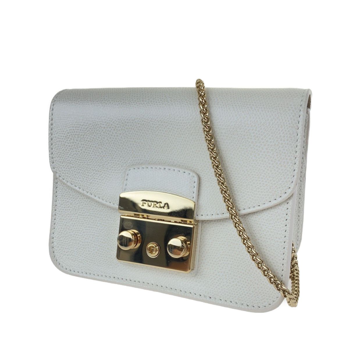 FURLA ホワイトレザーポシェット 【公式通販】