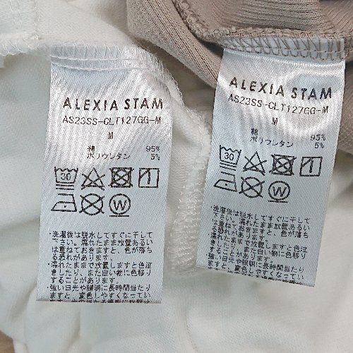 ◇ ◎ ALEXIA STAM プルオーバー 無地 透け感なし チューブトップ タンクトップ サイズM グレー ホワイト レディース E  【1308160028018】