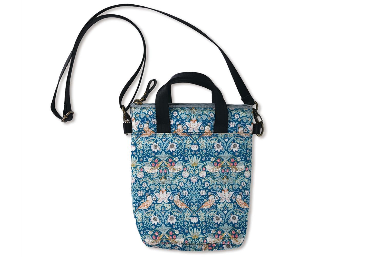 DDintex ディーディーインテックス FLORET LONDON ショルダーポシェット ストロベリーシーフ グリーン 18×5×21cm リバティプリント使用