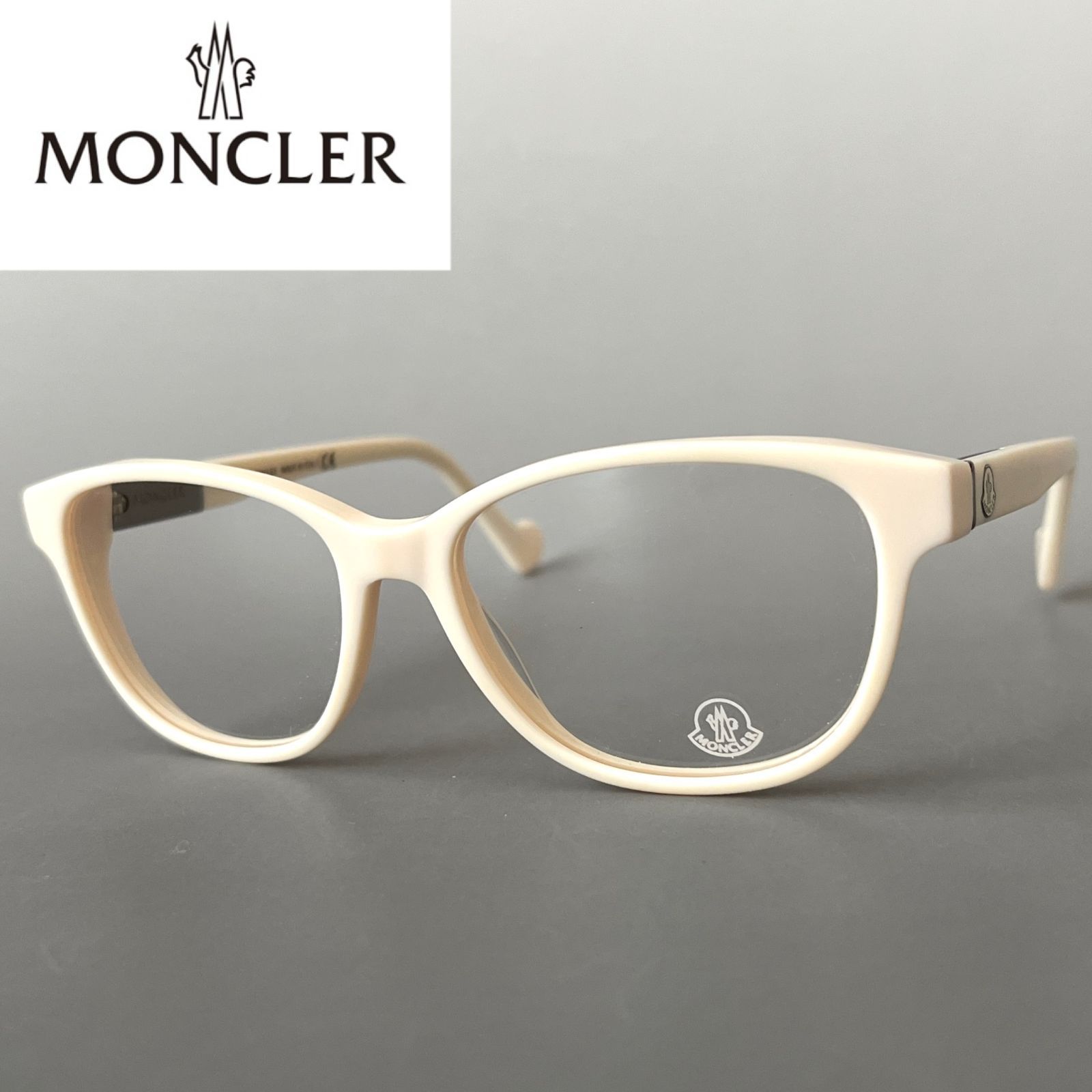 モンクレール メガネフレーム MONCLER 新品 キャットアイ ホワイト 