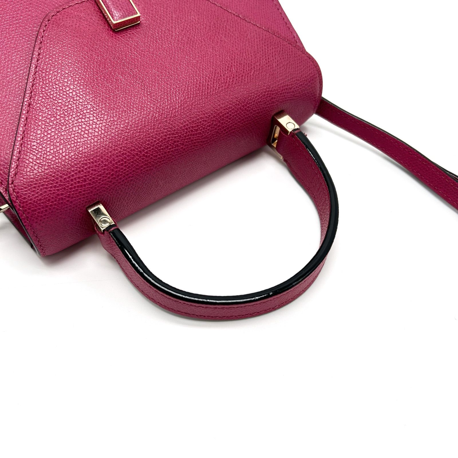 ◎ 極美品 Valextra ヴァレクストラ ミニ イジィデ ハンドバッグ 2WAY 