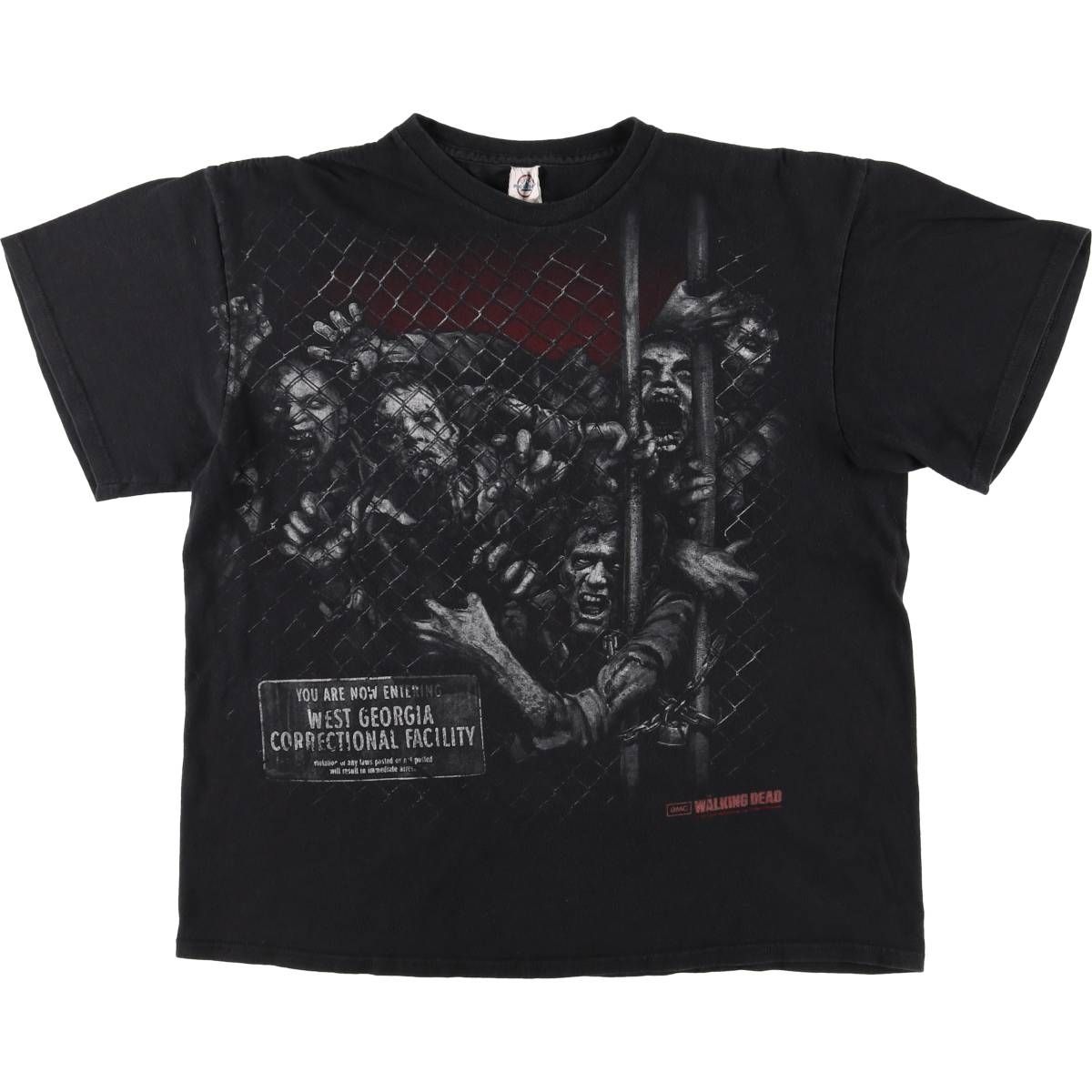 古着 デルタ DELTA THE WALKING DEAD ウォーキングデッド 大判プリント 映画 ムービーTシャツ メンズXL相当|eaa548187