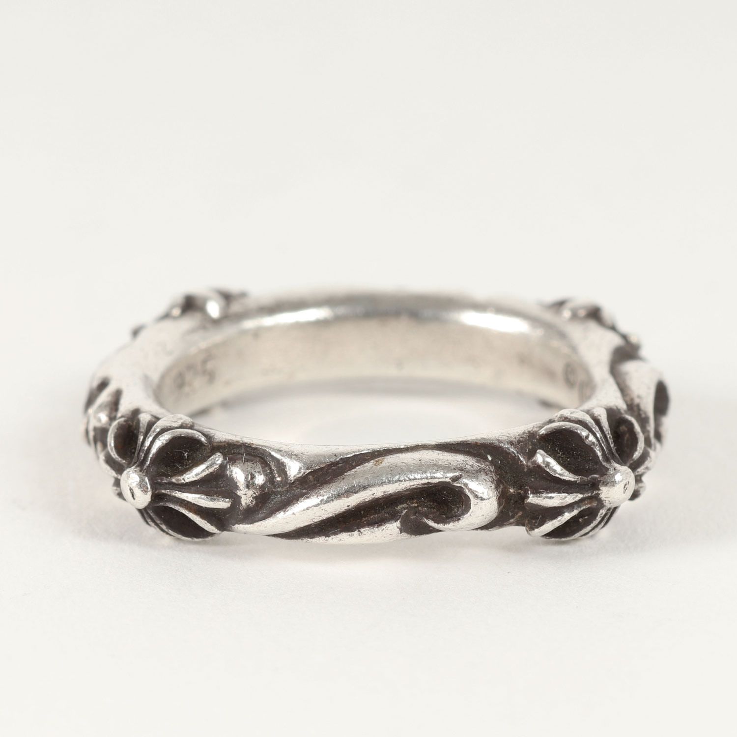 クロムハーツ SBT BAND/SBTバンド シルバーリング メンズ 19号 クロム